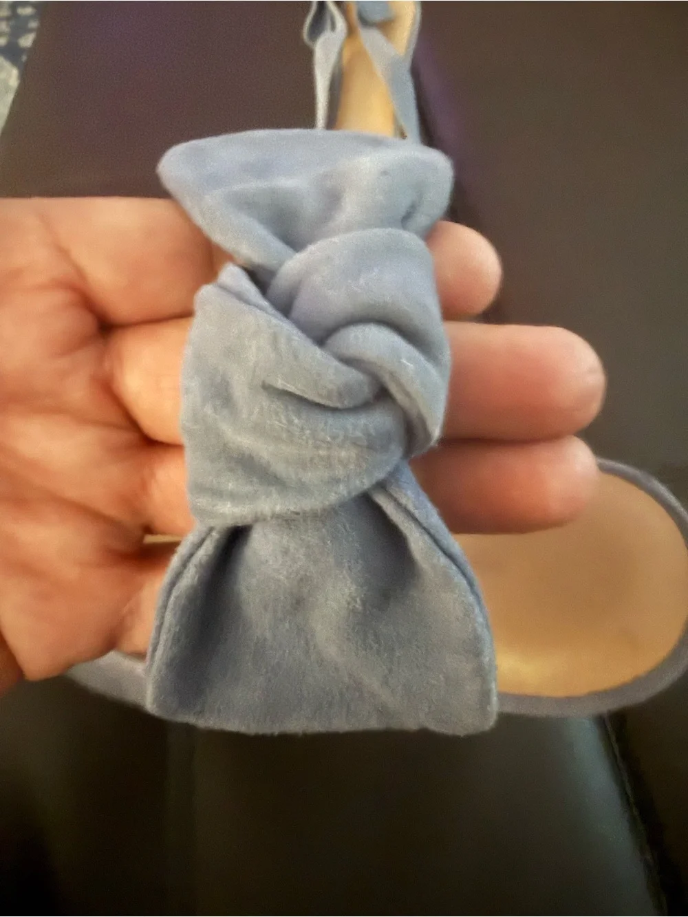 Banana Republic Light Blue Suede Bow Slingback Heels